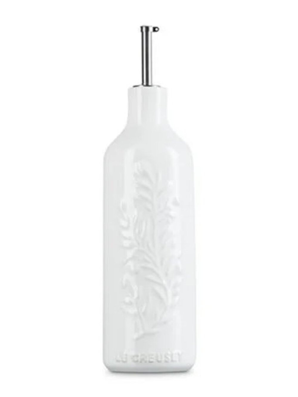 NEW Le Creuset Olive Branch Collection Oil Cruet in White